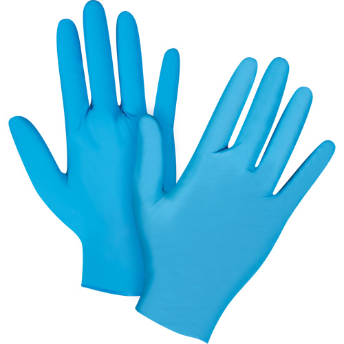 Emballages de gants jetables pour machine distributrice, Petit, Nitrile, 4,5 mils, Sans poudre, Bleu, Classe 2 Waymarc Industries Inc