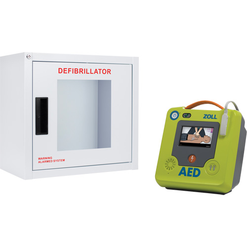 Ensemble armoire murale et d&eacute;fibrillateur AED 3, Semi-automatique, Anglais, Classe 4 Waymarc Industries Inc