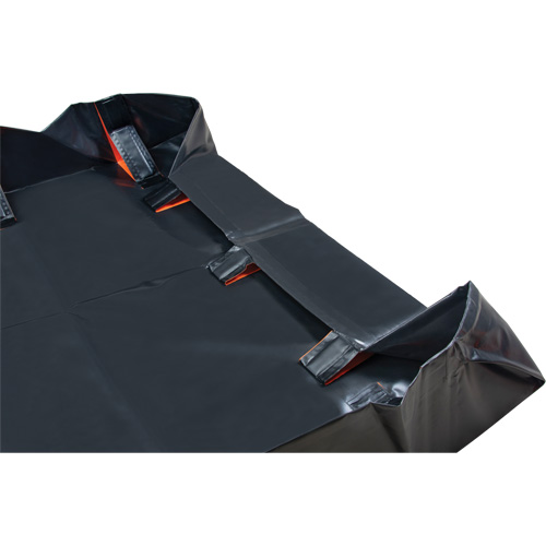 Berme d&eacute;ployable &agrave; mur IBX, Capacit&eacute; 4488 gal. US, 12' la x 50' lo x 12" h, Support &agrave; encliqueter Waymarc Industries Inc