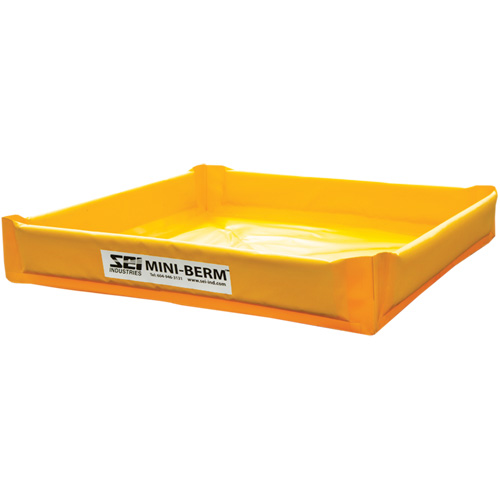 Yellow PVC Mini-Berm, 60 US gal. Capacity, 4' W x 4' L x 6" H Waymarc Industries Inc
