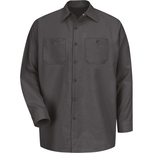 Long Sleeve Industrical Work Shirt, Men's, Medium, Charcoal Waymarc Industries Inc