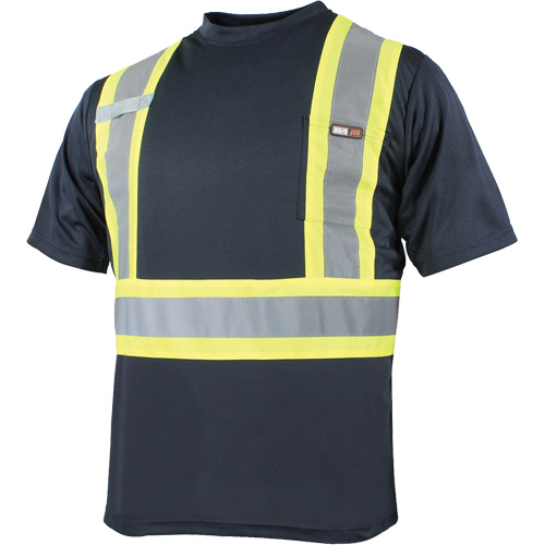 Quick Dry Short Sleeves T-Shirt, Polyester, Small, Navy Blue Waymarc Industries Inc