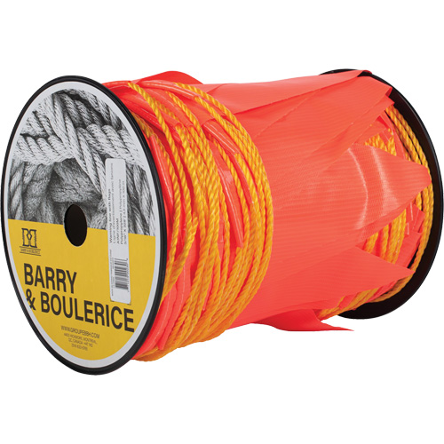 Ligne d'avertissement avec fanions, 328' lo, Orange Waymarc Industries Inc