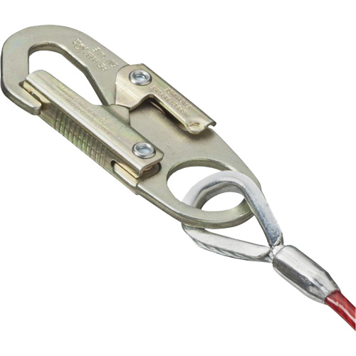 SA-5500-4 Shock Absorbing Lanyard, 4', Snap Hook Center, Snap Hook Leg Ends, Galvanized Steel Waymarc Industries Inc