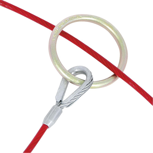 AS-21110-6 6' Cable Anchor with O-Ring Ends, Sling, Permanent Use Waymarc Industries Inc