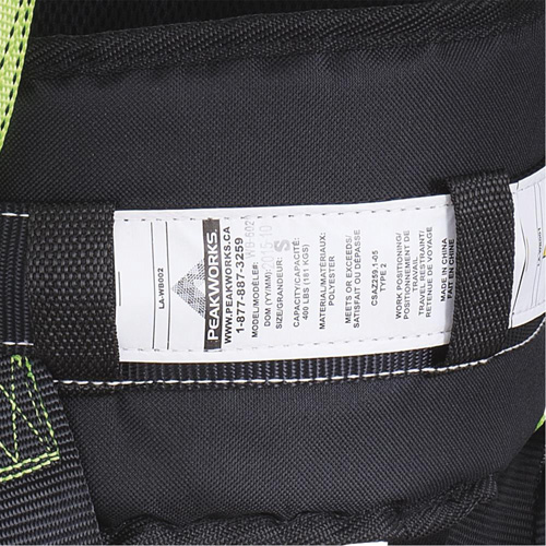 FBH10000E1020-S  Harnais de s&eacute;curit&eacute; s&eacute;rie entrepreneur avec ceinture de positionnement, Certifi&eacute;e CSA, Classe AEP, Petit Waymarc Industries Inc