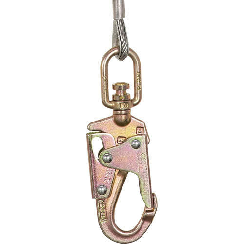 SRL-73302-60LE Self-Retracting Lifeline, 60', Galvanized Steel, Swivel Waymarc Industries Inc