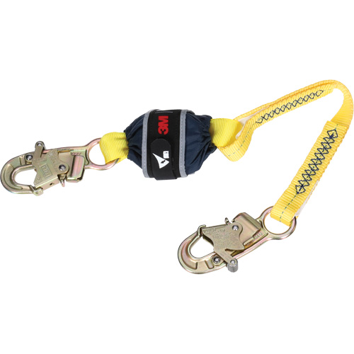 Web Shock-Absorbing Lanyard, 2.5', Snap Hook Center, Snap Hook Leg Ends, Polyester Waymarc Industries Inc