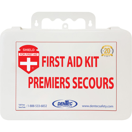 Trousse de premiers soins Shield, R&eacute;pond ou surpasse la norme CSA Z1220-24 type 2 environnements &agrave; faible risque, Petit (2-25 travailleurs) Waymarc Industries Inc