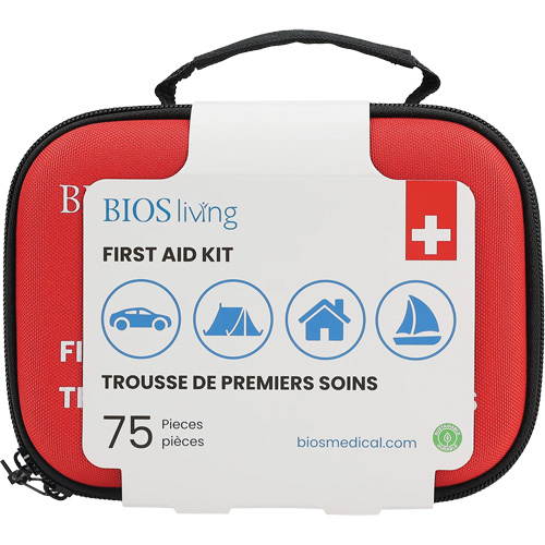 Trousse de premiers soins pour la maison et le voyage de 75 morceaux, Sac en nylon Waymarc Industries Inc