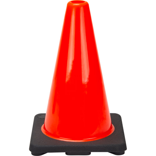 C&ocirc;ne de signalisation de premi&egrave;re qualit&eacute;, 12", Orange Waymarc Industries Inc