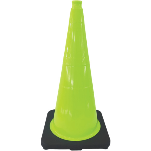 Premium Traffic Cone, 18", Lime Green Waymarc Industries Inc