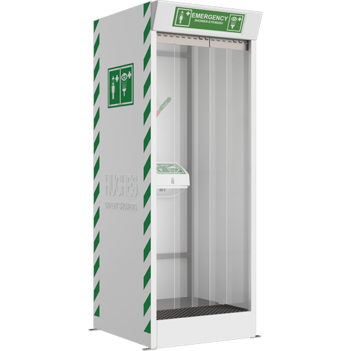 Cabine de douche d'urgence et douche oculaire/faciale couvert Waymarc Industries Inc
