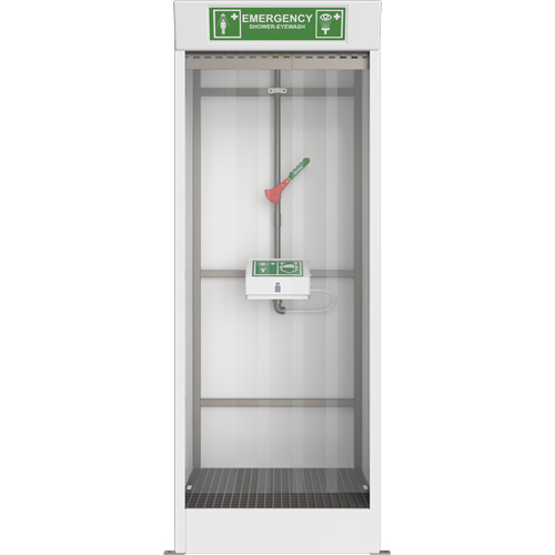 Cabine de douche d'urgence et douche oculaire/faciale couvert Waymarc Industries Inc