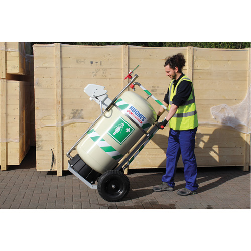 Douche d'urgence mobile et ind&eacute;pendant avec douche oculaire et faciale, Capacit&eacute; 30 gal., Conformit&eacute; Aucune Waymarc Industries Inc