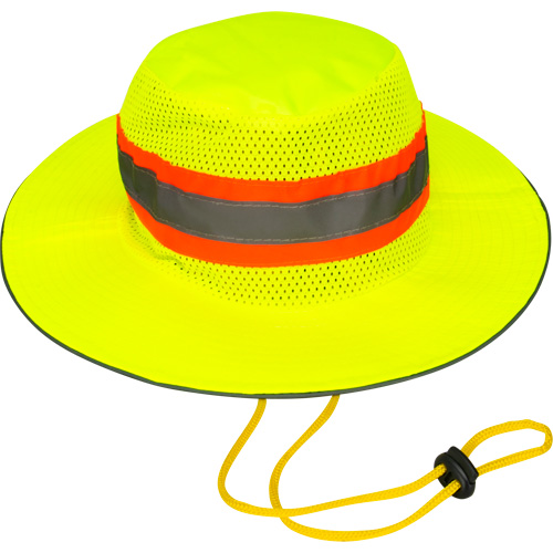 Chapeau de p&ecirc;cheur &agrave; refroidissement par &eacute;vaporation, Lime haute visibilit&eacute; Waymarc Industries Inc