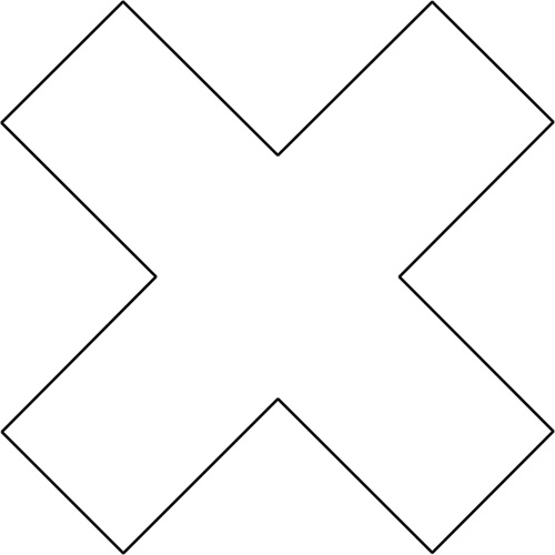 DuraStripe X-Treme X's, Croix, 6" lo x 6" la, Blanc, Vinyle Waymarc Industries Inc