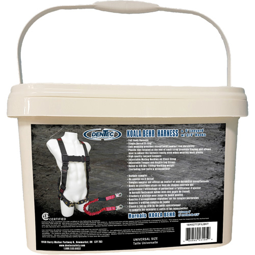 Koala Behr Safety Harness in Pail with 6' Lanyard, CSA Certified, Class A, 255 lbs. Cap. Waymarc Industries Inc