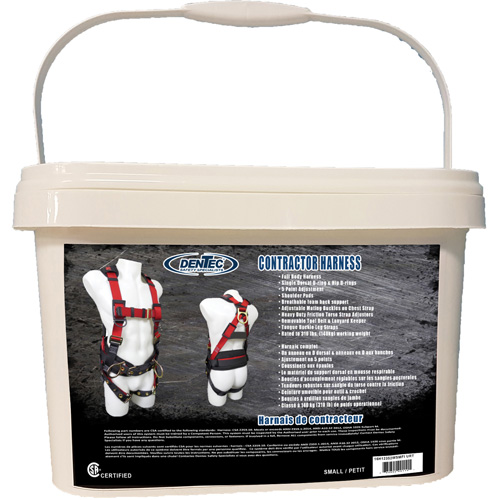 Contractor Safety Harness in Pail, CSA Certified, Class AP, Small, 352 lbs. Cap. Waymarc Industries Inc