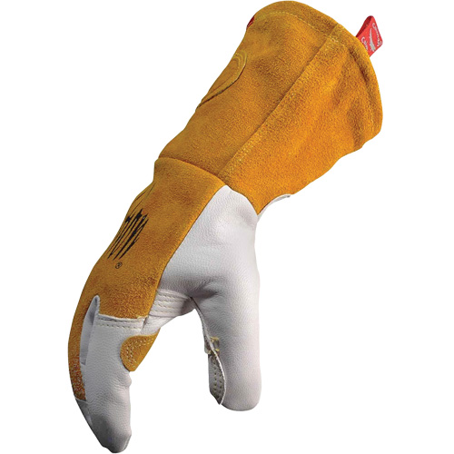 Caiman&reg; Premium TIG/MIG Welder's Gloves with FR Insulated Split Cowhide Back, Grain Goatskin, Size Large Waymarc Industries Inc