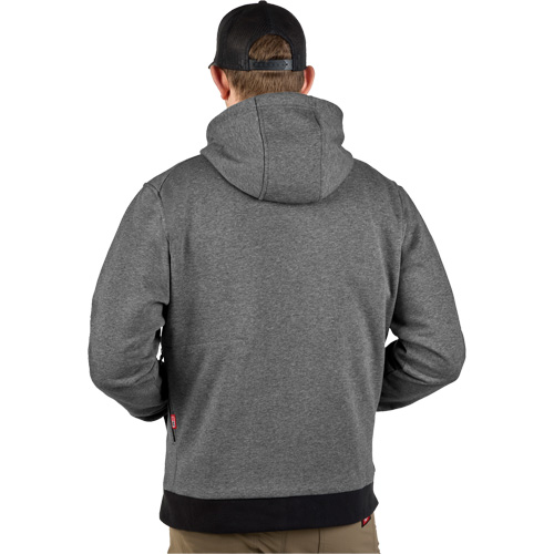 Chandail &agrave; capuchon chauffant M12 avec pile, Hommes, T-Grand, Gris, Poly-coton Waymarc Industries Inc