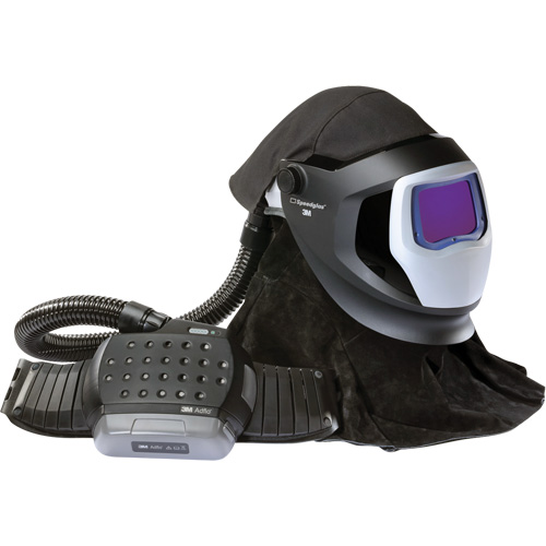 Ensemble de mise &agrave; niveau du syst&egrave;me de respirateur &agrave; &eacute;puration d'air propuls&eacute; Adflo avec casque Versaflo de la s&eacute;rie M et &eacute;cran de soudage Speedglas, Masque de soudage, Pile Lithium-ion Waymarc Industries Inc