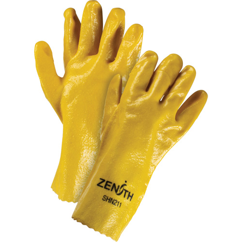 Gants &agrave; fini rugueux et r&eacute;sistants aux produits chimiques, Taille 9, 12" lo, PVC, Doublure en Interlock, 47-mil Waymarc Industries Inc