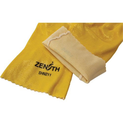 Gants &agrave; fini rugueux et r&eacute;sistants aux produits chimiques, Taille 9, 12" lo, PVC, Doublure en Interlock, 47-mil Waymarc Industries Inc