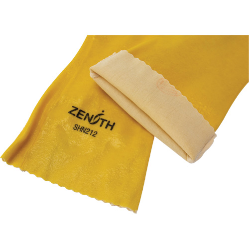 Gants &agrave; fini rugueux et r&eacute;sistants aux produits chimiques, Taille 9, 14" lo, PVC, Doublure en Interlock, 47-mil Waymarc Industries Inc