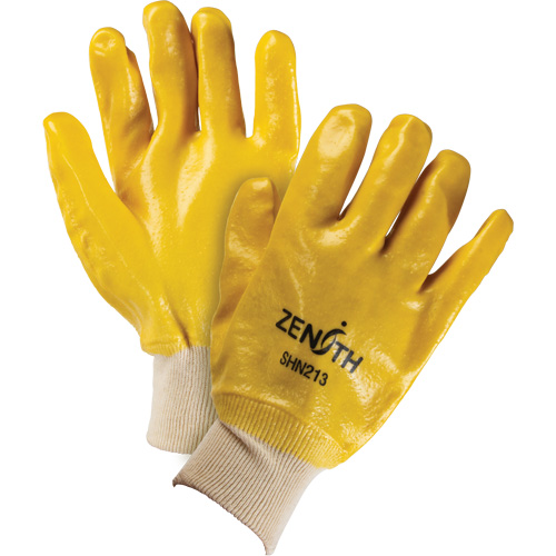 Rough-Finish Chemical-Resistant Gloves, Size 9, 10" L, PVC, Interlock Inner Lining, 47-mil Waymarc Industries Inc