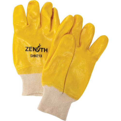 Rough-Finish Chemical-Resistant Gloves, Size 9, 10" L, PVC, Interlock Inner Lining, 47-mil Waymarc Industries Inc