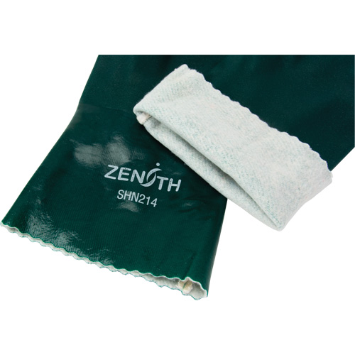 Gants verts &agrave; double enduit, 12" lo, PVC, Doublure en Jersey de coton, 70 mils Waymarc Industries Inc