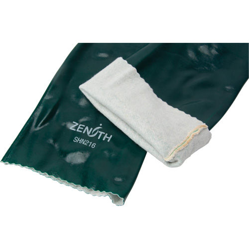 Double Dipped Green Gloves, 18" L, PVC, Cotton Jersey Inner Lining, 70-mil Waymarc Industries Inc