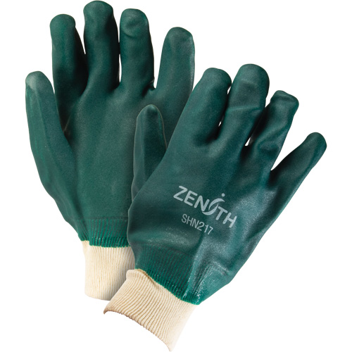 Gants verts &agrave; double enduit, 10" lo, PVC, Doublure en Jersey de coton, 70 mils Waymarc Industries Inc