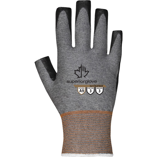 Ultra-Thin Open-Finger Gloves, Size 5, 21 Gauge, Nitrile Coated, TenActiv Shell, ASTM ANSI Level A9 Waymarc Industries Inc