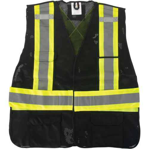 Veste d'arpenteur conforme aux normes de la CSA, Noir, Moyen, Polyester Waymarc Industries Inc