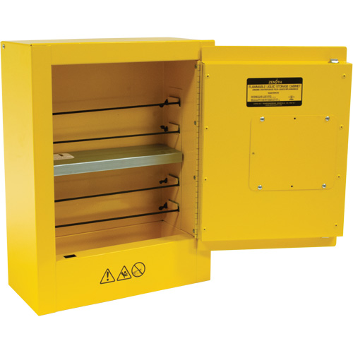 Mini Flammable Safety Cabinet, 2 Gal., 1 Door, 17" W x 22" H x 8" D Waymarc Industries Inc