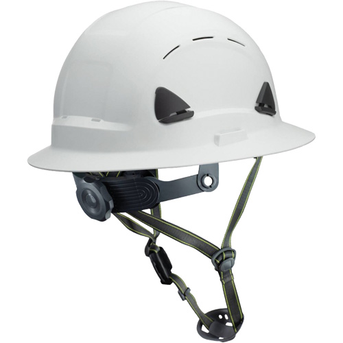 Casque Fibre Metal de style escalade avec bordure compl&egrave;te, R&eacute;pond aux normes CSA type 2, Suspension Rochet, Ventil&eacute; Waymarc Industries Inc