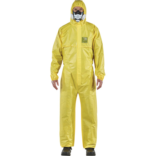 AlphaTec&reg; 2300 STANDARD Bound Model 147 Coveralls, Small, Yellow, Polyethylene Laminate/Polypropylene Waymarc Industries Inc
