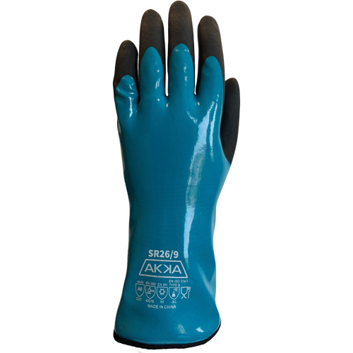 Gants alimentaires de protection contre les produits chimiques, le froid et la coupe, Taille 7, 12" lo, PVC, Doublure en Nylon Waymarc Industries Inc