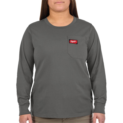 T-shirt &agrave; manches longues avec poches GRIDIRON, Femmes, T-petit, Gris Waymarc Industries Inc