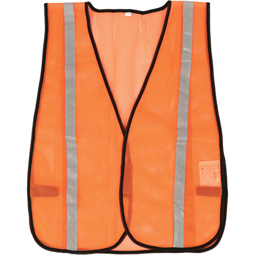 Compact Mesh Safety Vest, High Visibility Orange, Polyester Waymarc Industries Inc