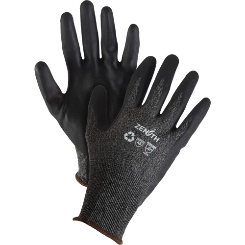 Gants &eacute;cologiques, l&eacute;gers, et r&eacute;sistants &agrave; la coupe, &agrave; haute dext&eacute;rit&eacute;, Taille 7, Calibre 21, Rev&ecirc;tement Mousse de nitrile, Enveloppe en Acier inoxydable/PEHP/rPET, ASTM ANSI niveau A5 Waymarc Industries Inc