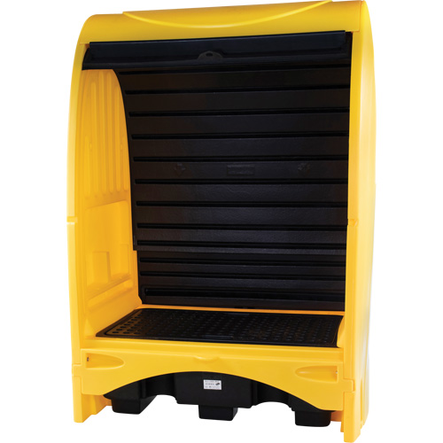 2-Drum Hard Cover Spill Pallet, 43.11" L x 61.61" W x 83.07" H, 1433 lbs. Load Capacity Waymarc Industries Inc