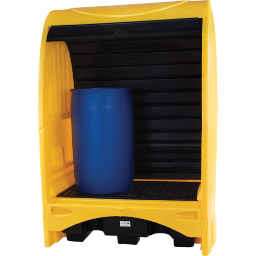2-Drum Hard Cover Spill Pallet, 43.11" L x 61.61" W x 83.07" H, 1433 lbs. Load Capacity Waymarc Industries Inc