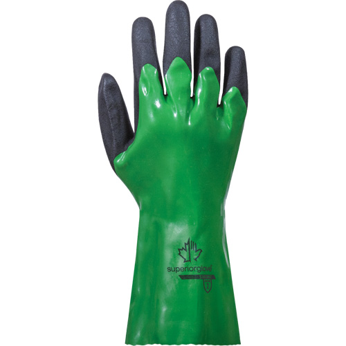 SolvStop Chemical-Resistant Gloves, Size 7, 12" L, PVC Waymarc Industries Inc