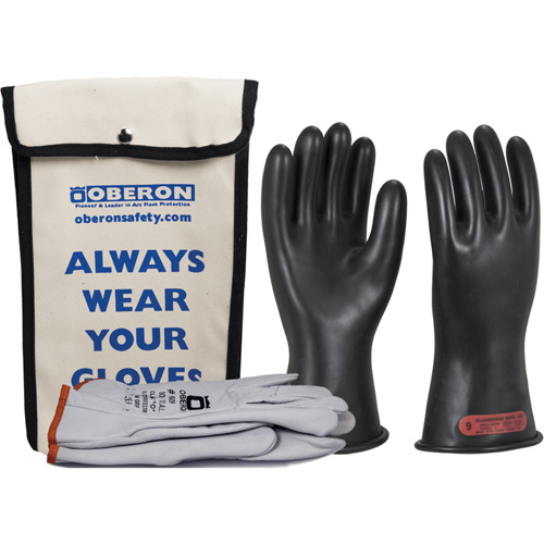 Ensemble de gants en caoutchouc pour l'&eacute;lectricit&eacute; de classe 0, 8, 11" lo, 20 cal/cm², NFPA 70E Waymarc Industries Inc