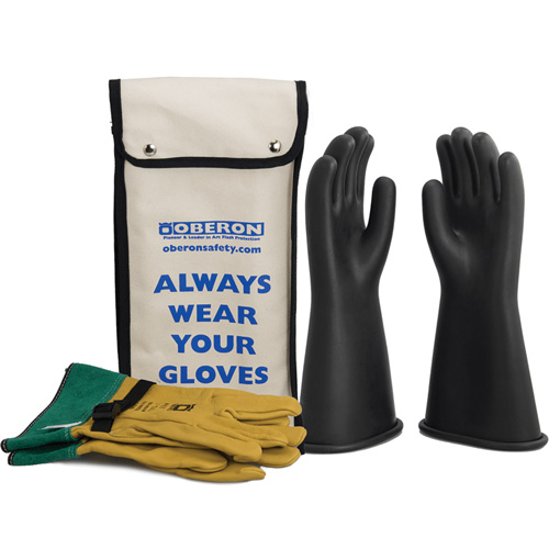 Ensemble de gants en caoutchouc pour l'&eacute;lectricit&eacute; de classe 1, 8, 14" lo, 37 cal/cm², NFPA 70E Waymarc Industries Inc