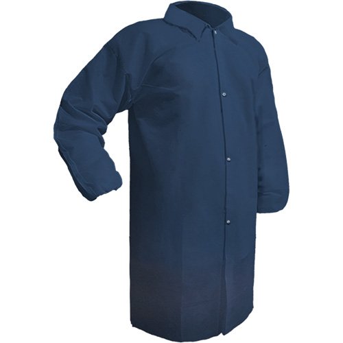 Care Lab Coat, Polypropylene, Medium, Blue Waymarc Industries Inc