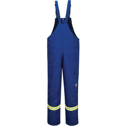 Bizflame&reg; 88/12 Insulated Bib Pants, Cotton/Nylon, Medium (Tall), Blue Waymarc Industries Inc